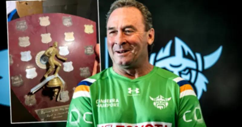 Canberra Raiders Coach Ricky Stuart's Premiership Shield Discovered