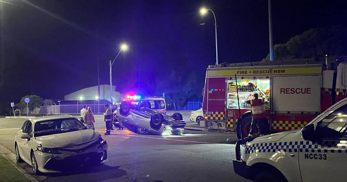 Woman Hospitalised After Car Rolls in Hamilton North Crash