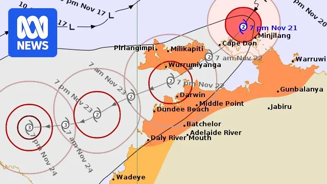 Cyclone Fina Upgraded to Category Two, West Arnhem Residents Warned