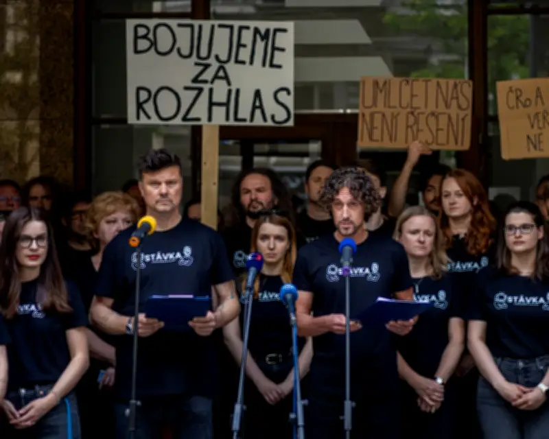 Czech public broadcasters strike over funding changes