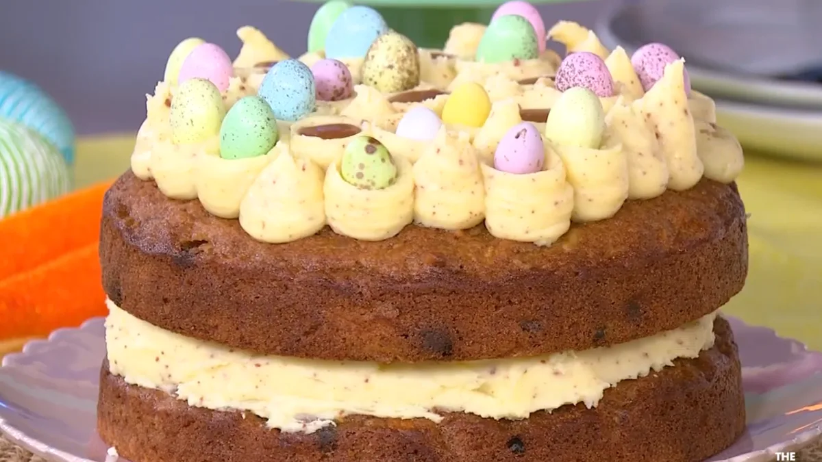Easter Carrot Cake with Caramel and Cream Cheese Frosting Recipe