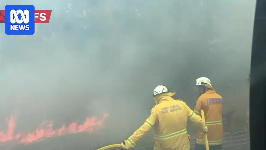 Firefighters Battle Bushfire in Redhead, Lake Macquarie
