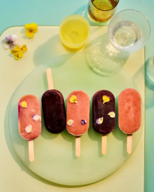 Frozen Desserts: Fruit Splits, Mint Semifreddos, Pistachio Ice Cream, Hojicha Icebox Cake