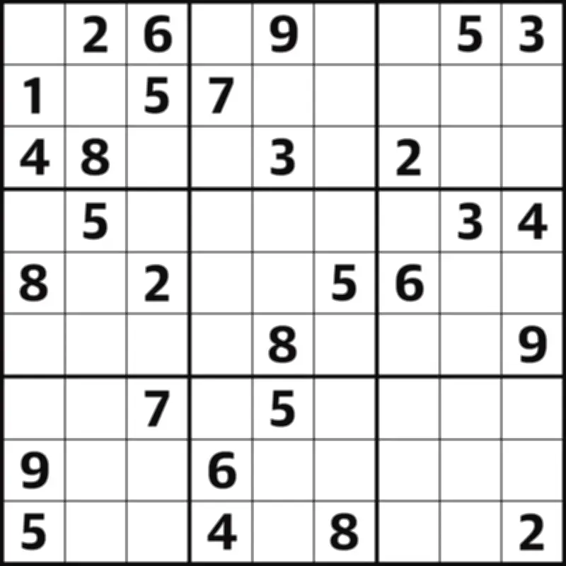 Guardian Sudoku 7,340 Easy: Complete the Grid with Numbers 1-9