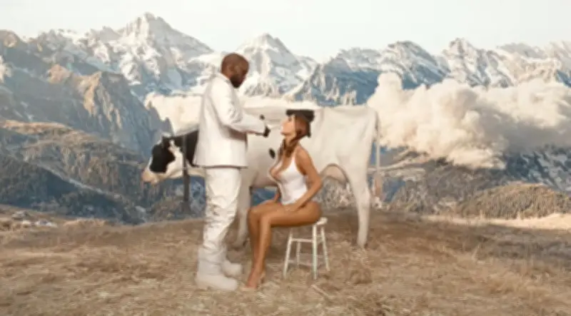 Kanye West Pours Milk on Wife Bianca Censori in Bizarre New Music Video