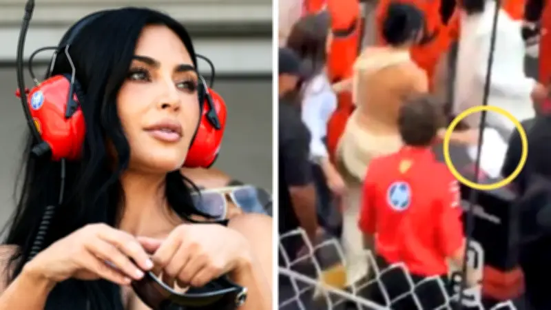 Kim Kardashian Caught Taking F1 Winner's Towel Meant for Kimi Antonelli