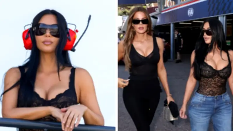 Kim Kardashian Turns Heads at Monaco Grand Prix Supporting Lewis Hamilton