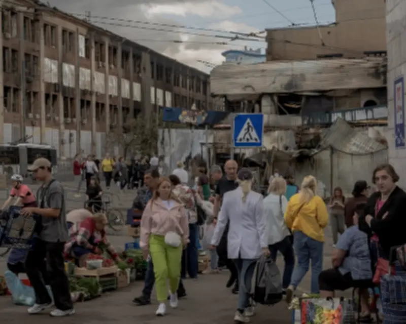 Kyiv's Lukianivska Square: Life Under Constant Russian Bombardment