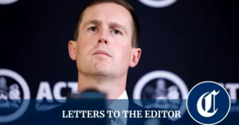 Letters: ACT Government and Chris Steel Have Much Work to Fix Mess