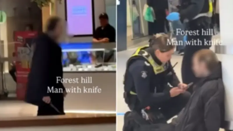 Man Allegedly Carrying Knife at Melbourne Shopping Centre Sparks Panic