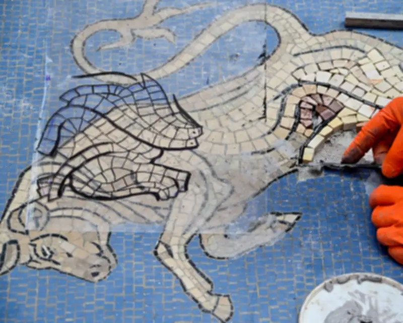 Mockery in Milan over bull mosaic's restoration 'castration'