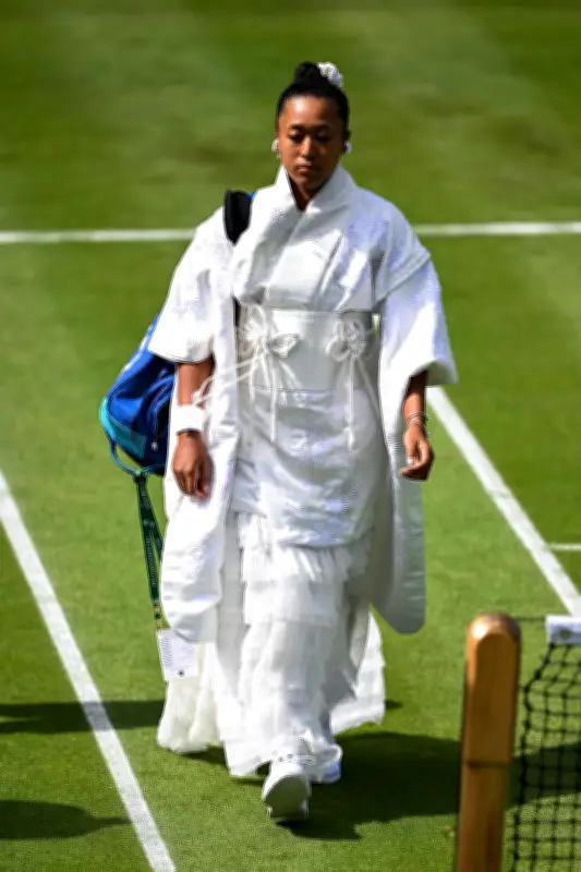 Naomi Osaka Turns Heads in Japanese-Inspired Tennis Outfit at Wimbledon