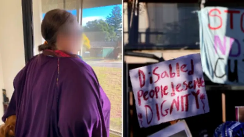 NDIS participant fears cuts as she can't afford carer for rally