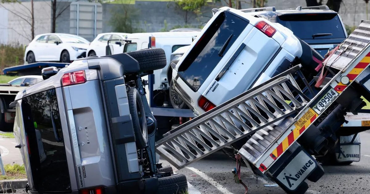 Brand New LandCruisers Damaged in Kembla Grange Truck Crash