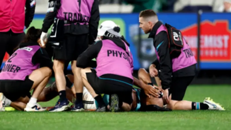 Port Adelaide star Esava Ratugolea suffers severe knee injury in AFL clash