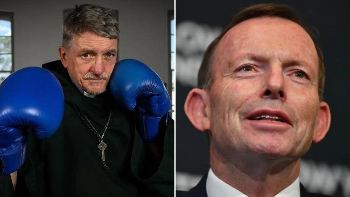 Boxing Priest Renews Challenge to Tony Abbott Over Rally Remarks