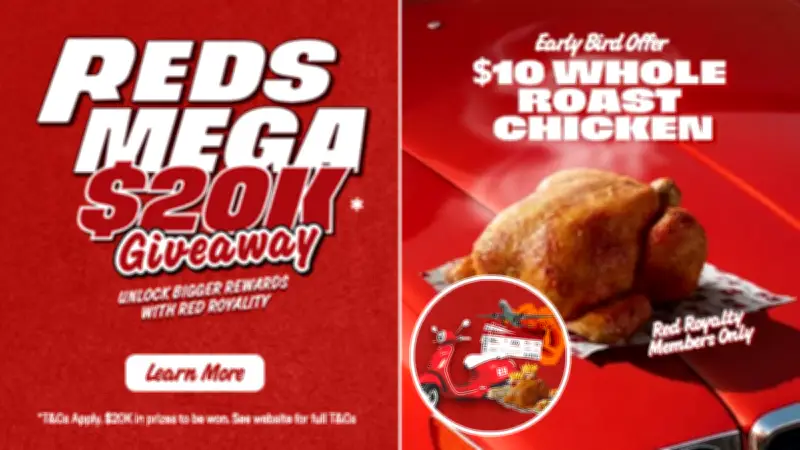 Red Rooster Launches Reds Mega $20k Giveaway with $10 Roast Chicken Deal