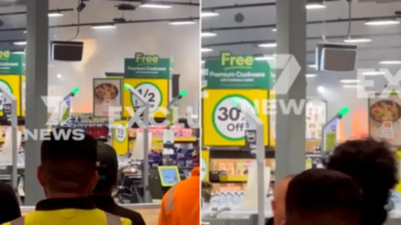 Shoppers Capture Woman Allegedly Setting Fires Inside Woolworths in Melbourne