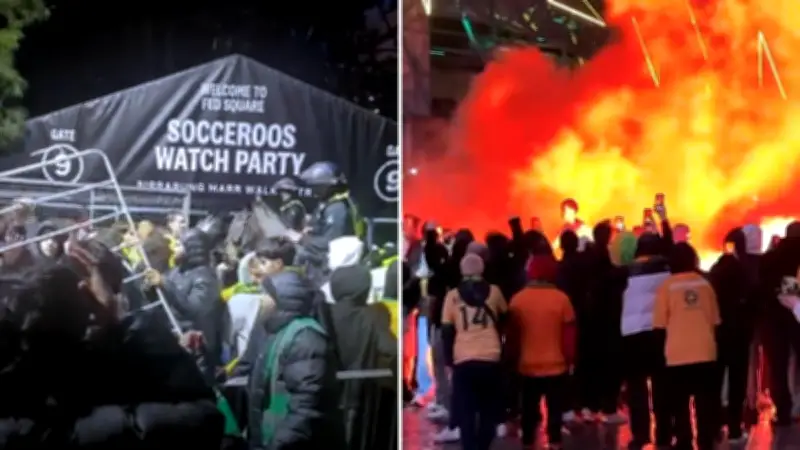 Socceroos Fans Cause Chaos at Fed Square as Australia Falls 2-0 to USA