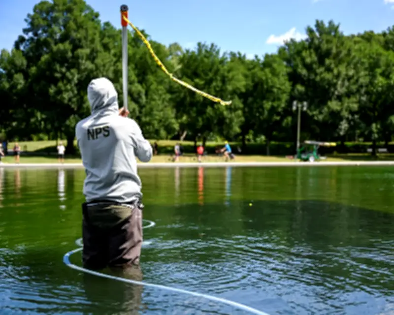 Trump Blames Vandalism for Reflecting Pool Algae Bloom Without Evidence