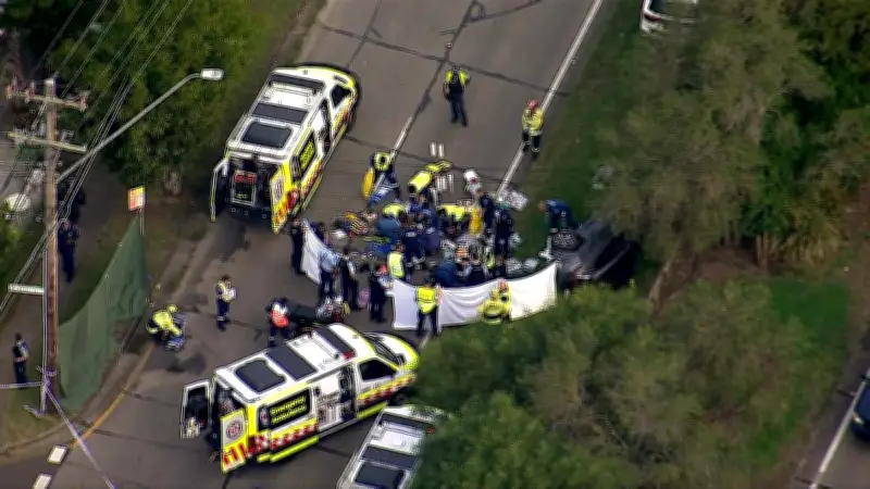Two Injured in Car Overturned Crash on Sydney Highway