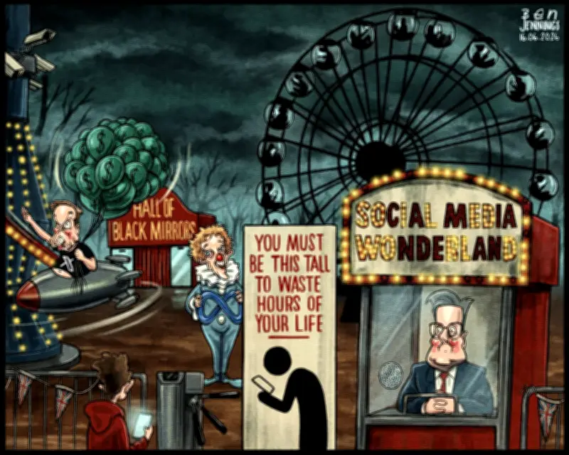 UK Social Media Ban for Under-16s: Ben Jennings Cartoon