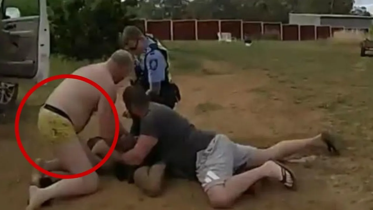 Dad in SpongeBob Undies and Sons Tackle Alleged Car Thief