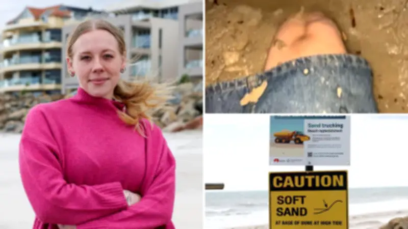 Woman Narrowly Escapes Quicksand on Glenelg Beach in Adelaide