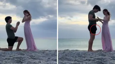 Engagement Video Goes Viral for Man's Visible Wardrobe Malfunction