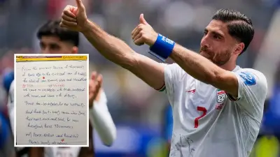Iran World Cup Team Leaves Handwritten Peace Note in LA Dressing Room