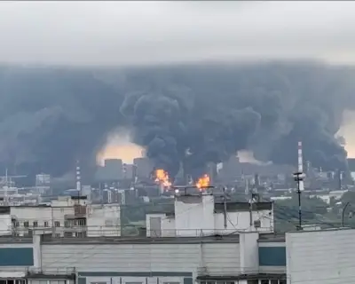 Moscow Oil Refinery Blaze After Ukraine Drone Strikes
