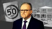 Albanese mocked in own suburb with '50 lies' signs near his $4.3m mansion