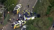 Two Injured in Car Overturned Crash on Sydney Highway