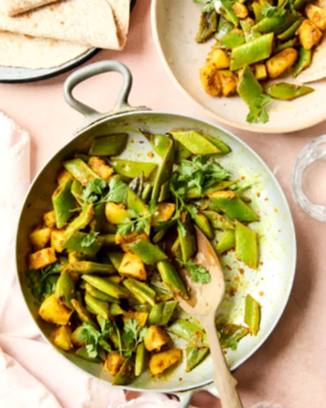 Indian-Style Runner Beans Sabzi Thoran Recipe by Maunika Gowardhan
