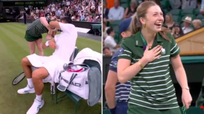 Novak Djokovic Pranks Ballgirl During Dominant Wimbledon Win