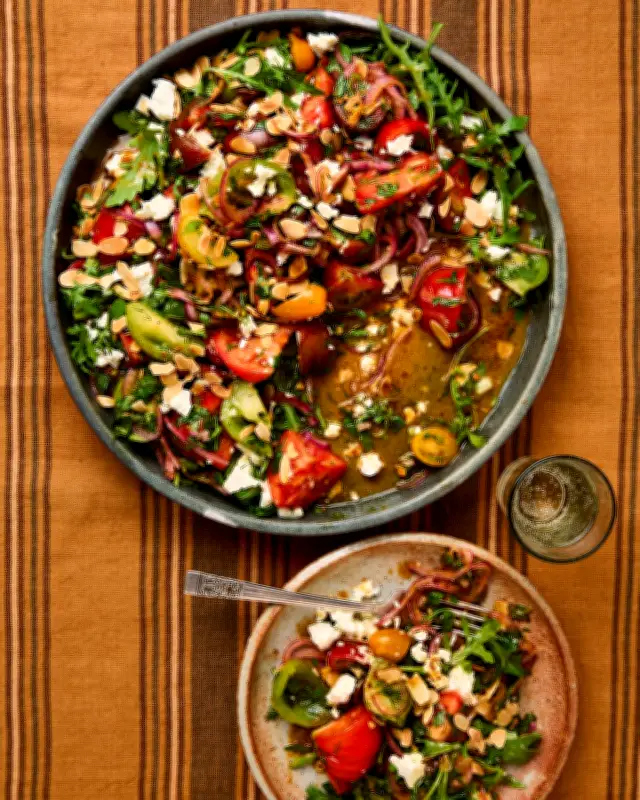 Smoky Chipotle Tomato Salad and Grilled Courgette Lentil Salad Recipes