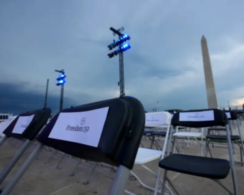 Trump DC Speech Evacuated as Thunderstorm Hits