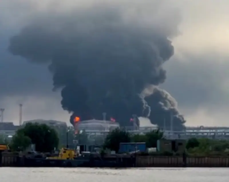 Ukrainian Drones Strike St Petersburg Oil Terminal and Port