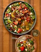 Smoky Chipotle Tomato Salad and Grilled Courgette Lentil Salad Recipes